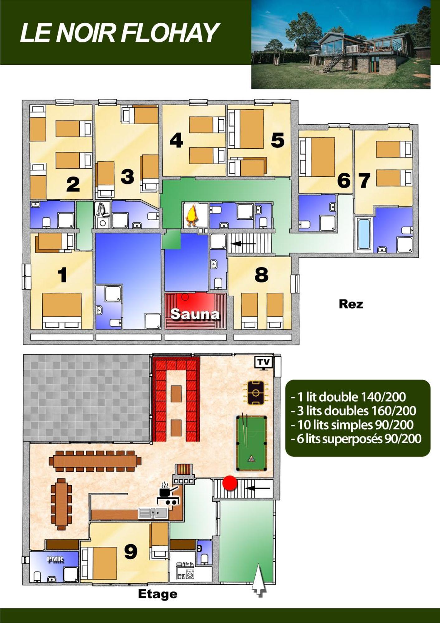 Le Noir Flohay 30 Pers - Malmedy, Vue, Wellness Villa Bagian luar foto