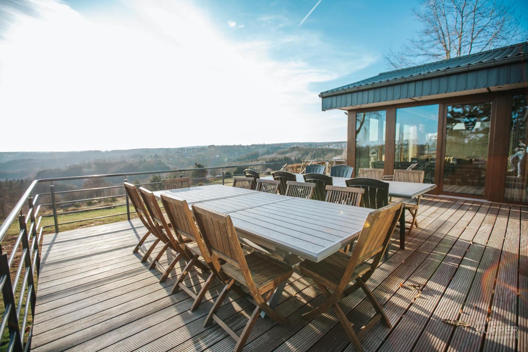 Le Noir Flohay 30 Pers - Malmedy, Vue, Wellness Villa Bagian luar foto